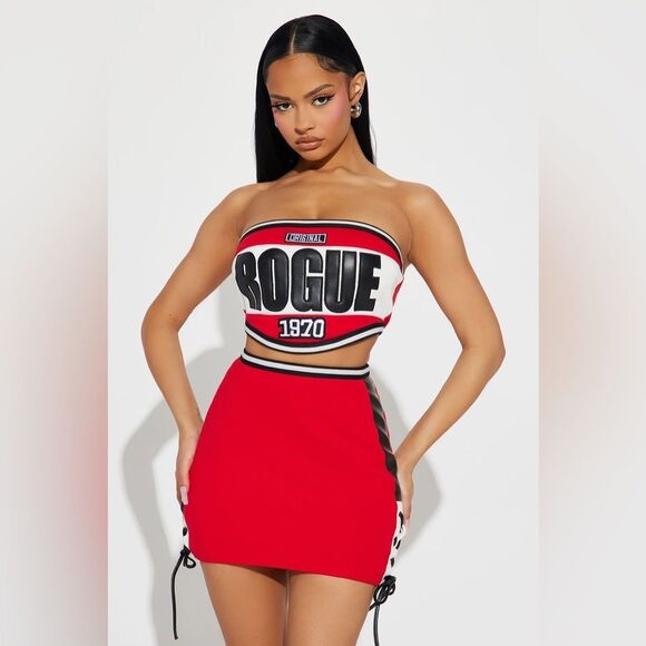 Rogue League Skirt Set - Red - Picture 2 of 4